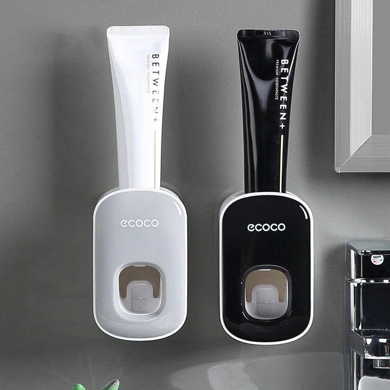 Automatic wall-mounted toothpaste dispenser with toothpaste holder