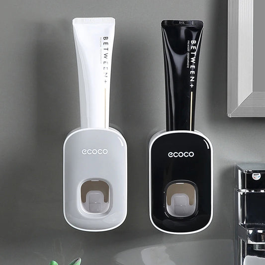 Automatic wall-mounted toothpaste dispenser with toothpaste holder