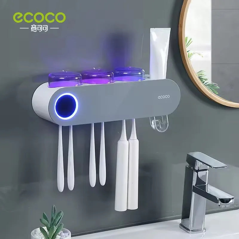 Intelligent toothbrush sanitization and toothbrush holder rack