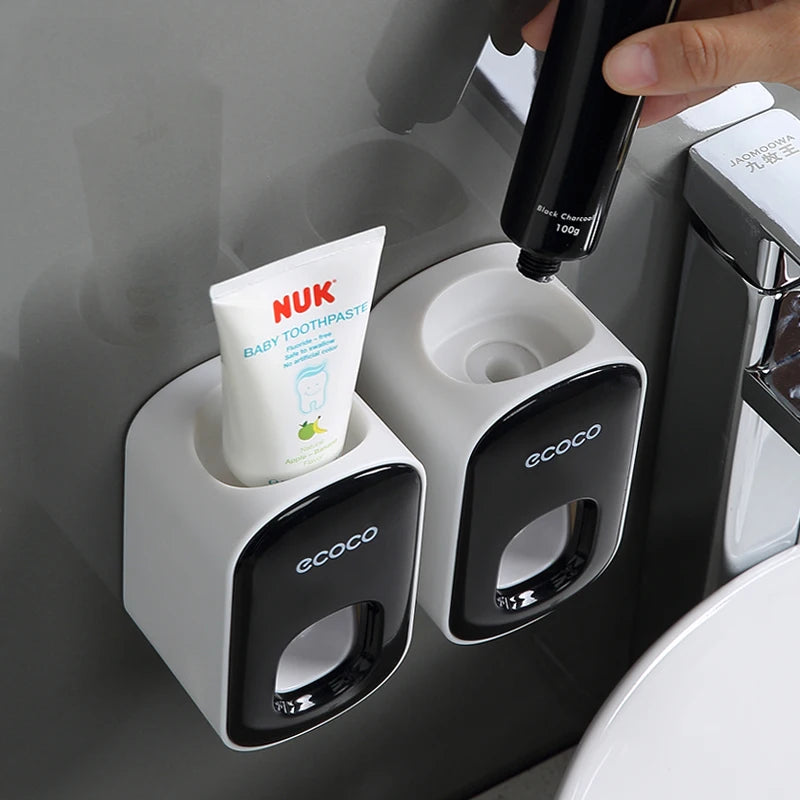 Automatic wall-mounted toothpaste dispenser with toothpaste holder