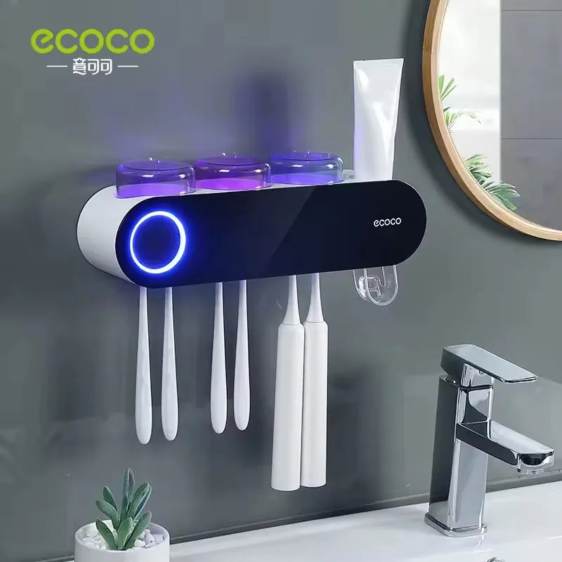 Intelligent toothbrush sanitization and toothbrush holder rack