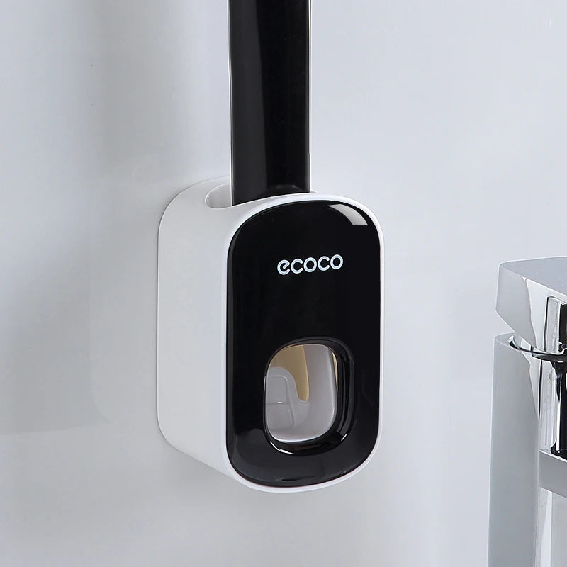 Automatic wall-mounted toothpaste dispenser with toothpaste holder